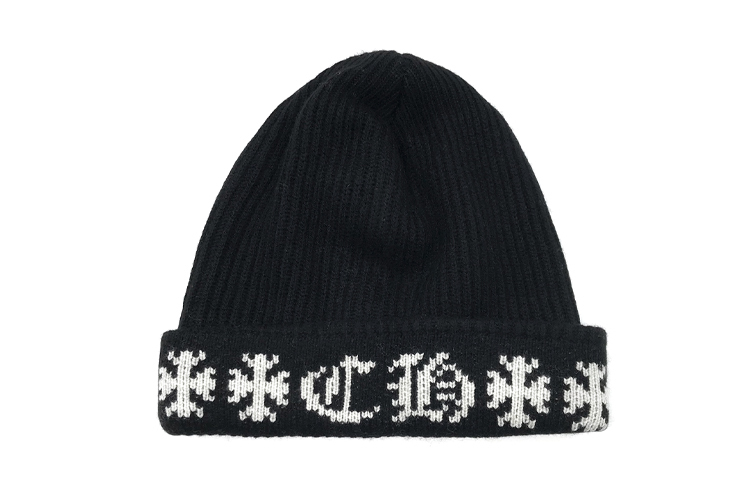 

Кашемировая бини унисекс черная Chrome Hearts