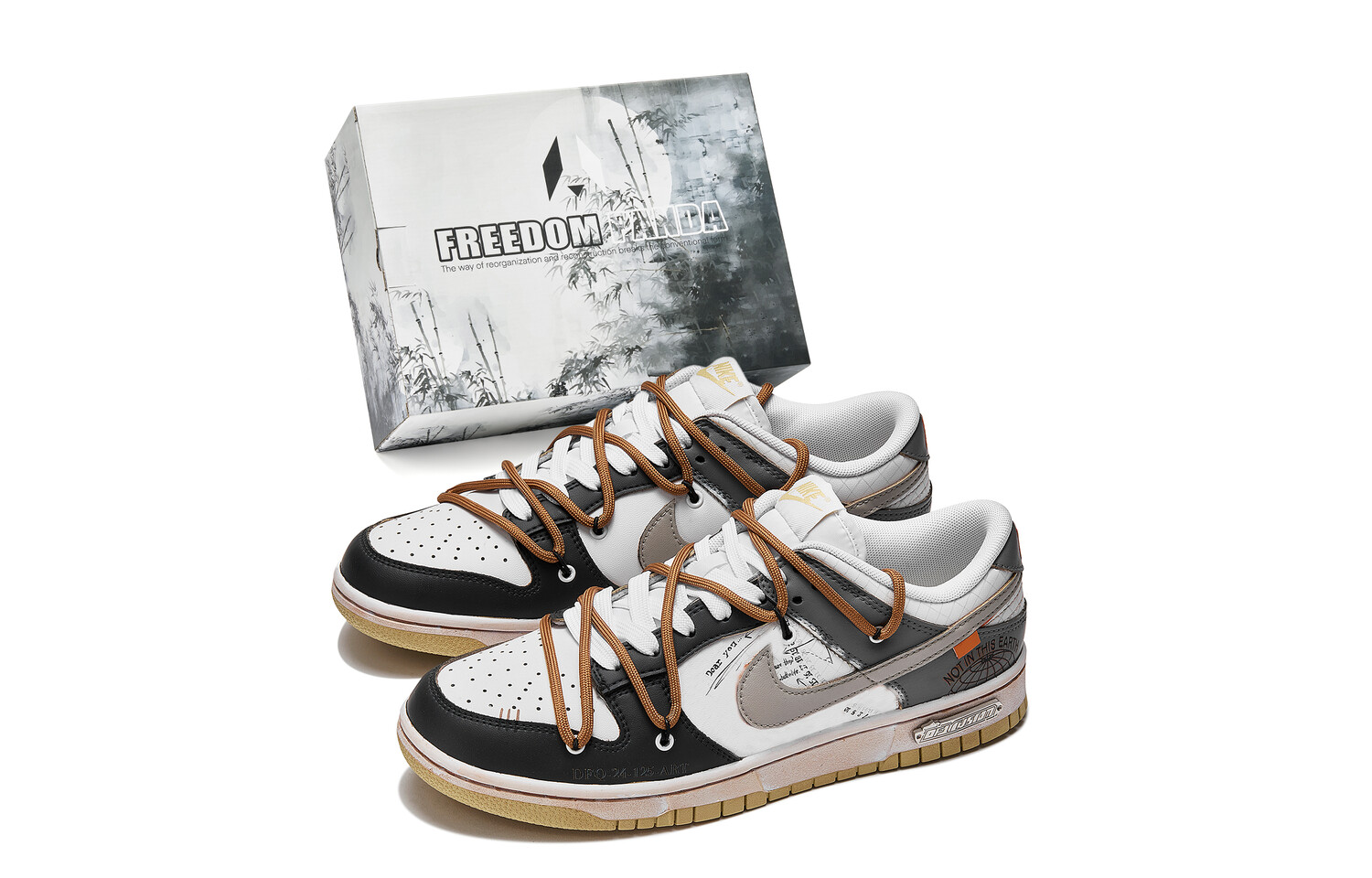 

Кроссовки Nike Dunk Skateboarding Shoes Men Low-top Orange, цвет Orange