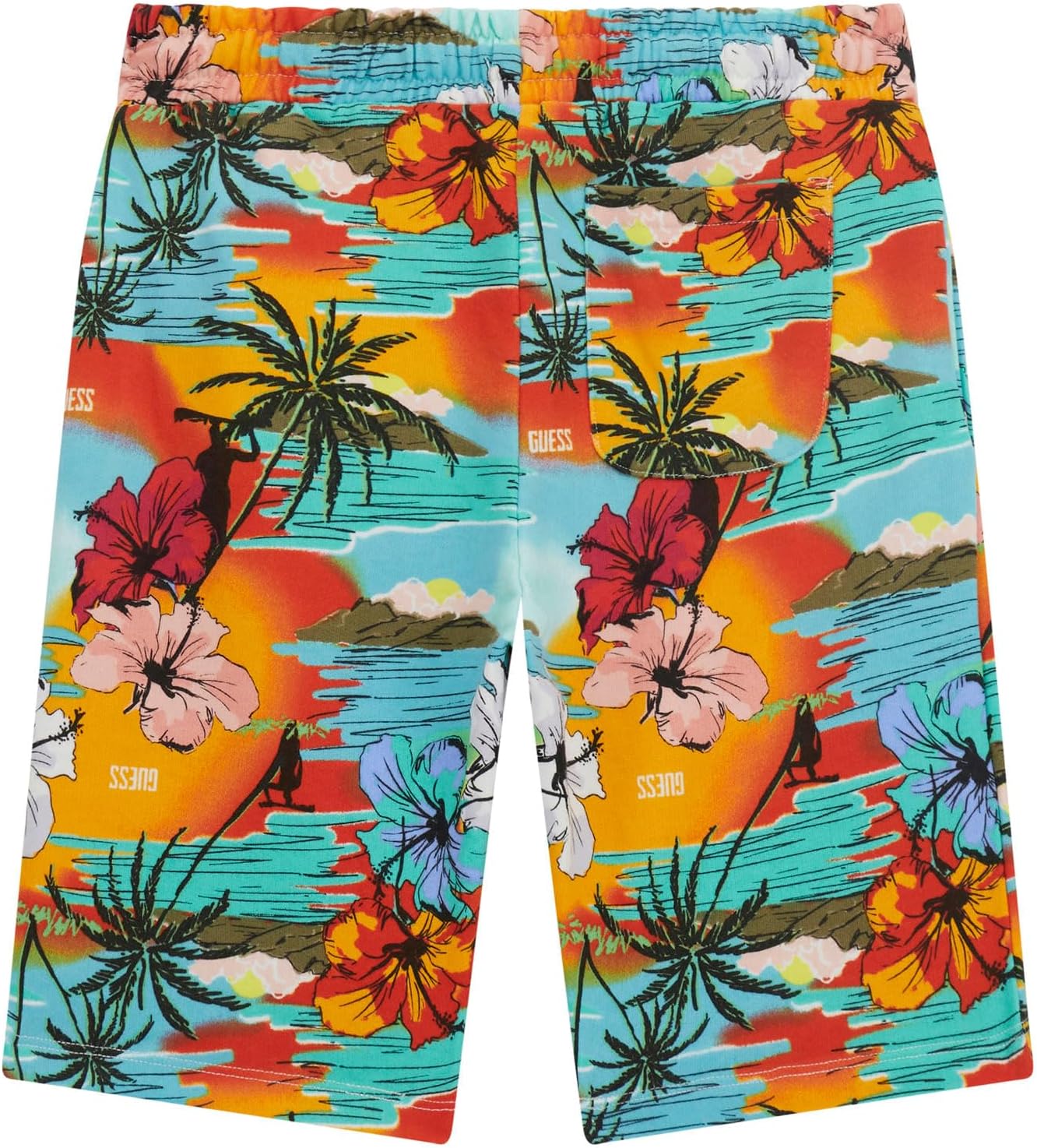 Спортивные шорты GUESS для мальчиков с эко-принтом, Tropical Escape Print — фото 2