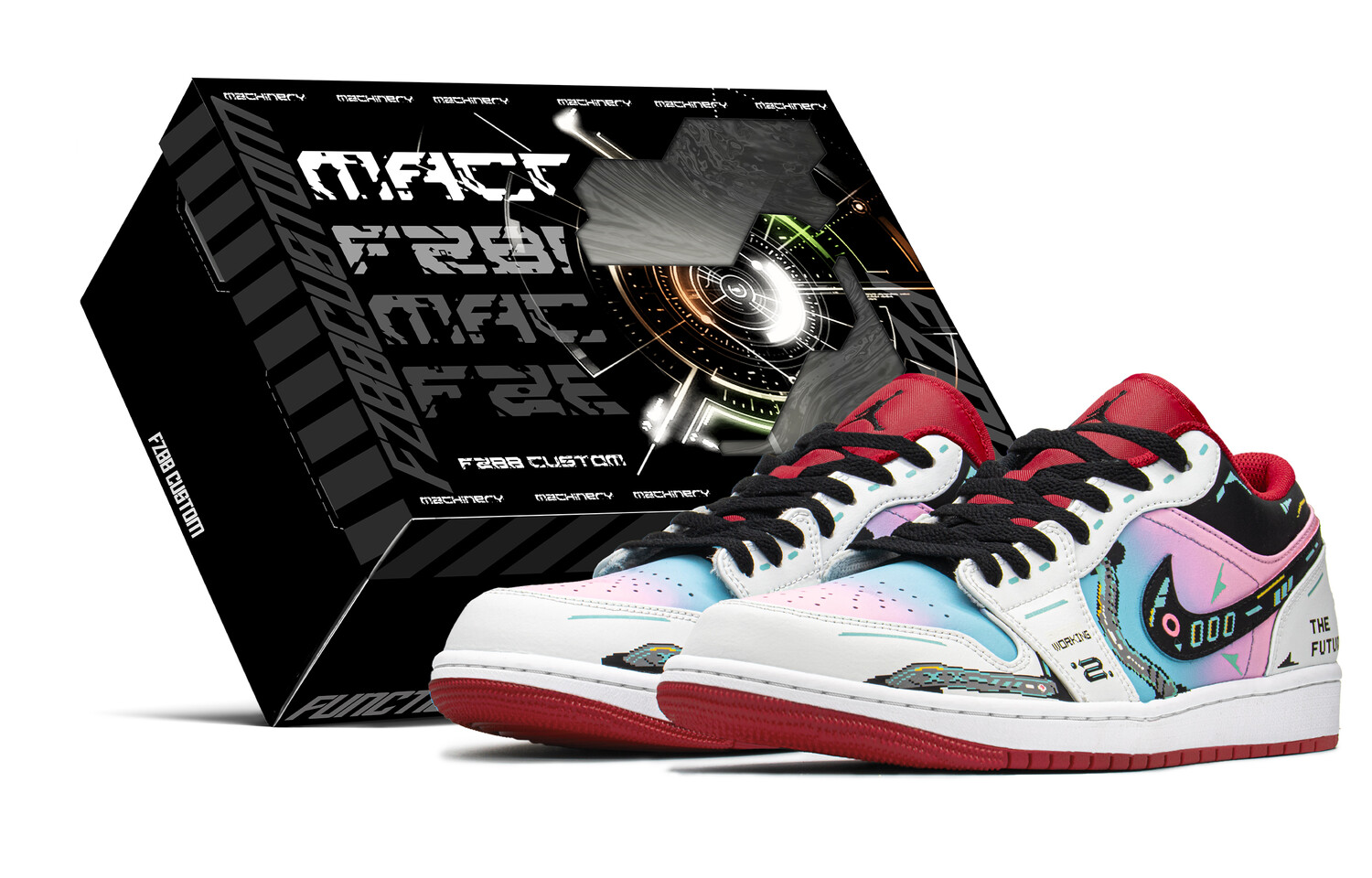 

Кроссовки Air JORDAN 1 Vintage Basketball Shoes Unisex Low-Top Blue Pink