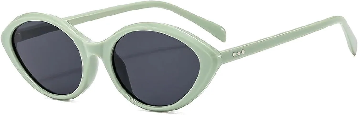 

Солнцезащитные очки «кошачий глаз» маленького размера 2026 года для женщин, градиентные линзы, защита от УФ-излучения UV400, заклепки для мужчин MTZJH, One Color