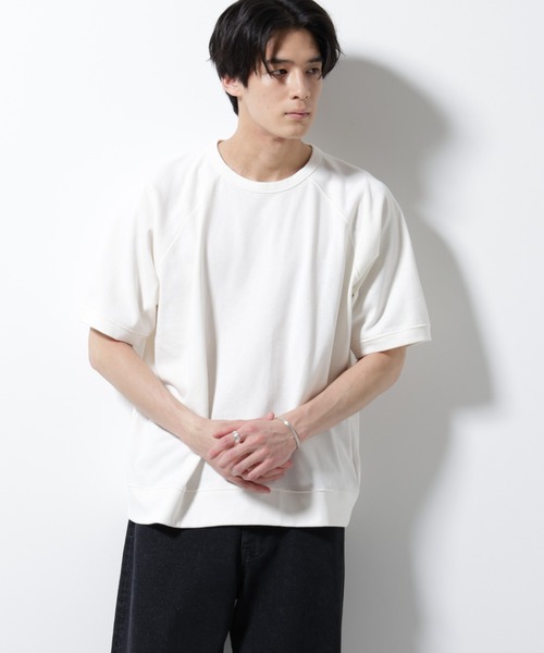 

Футболка с рукавами реглан из плотного хлопка NANO universe, белый