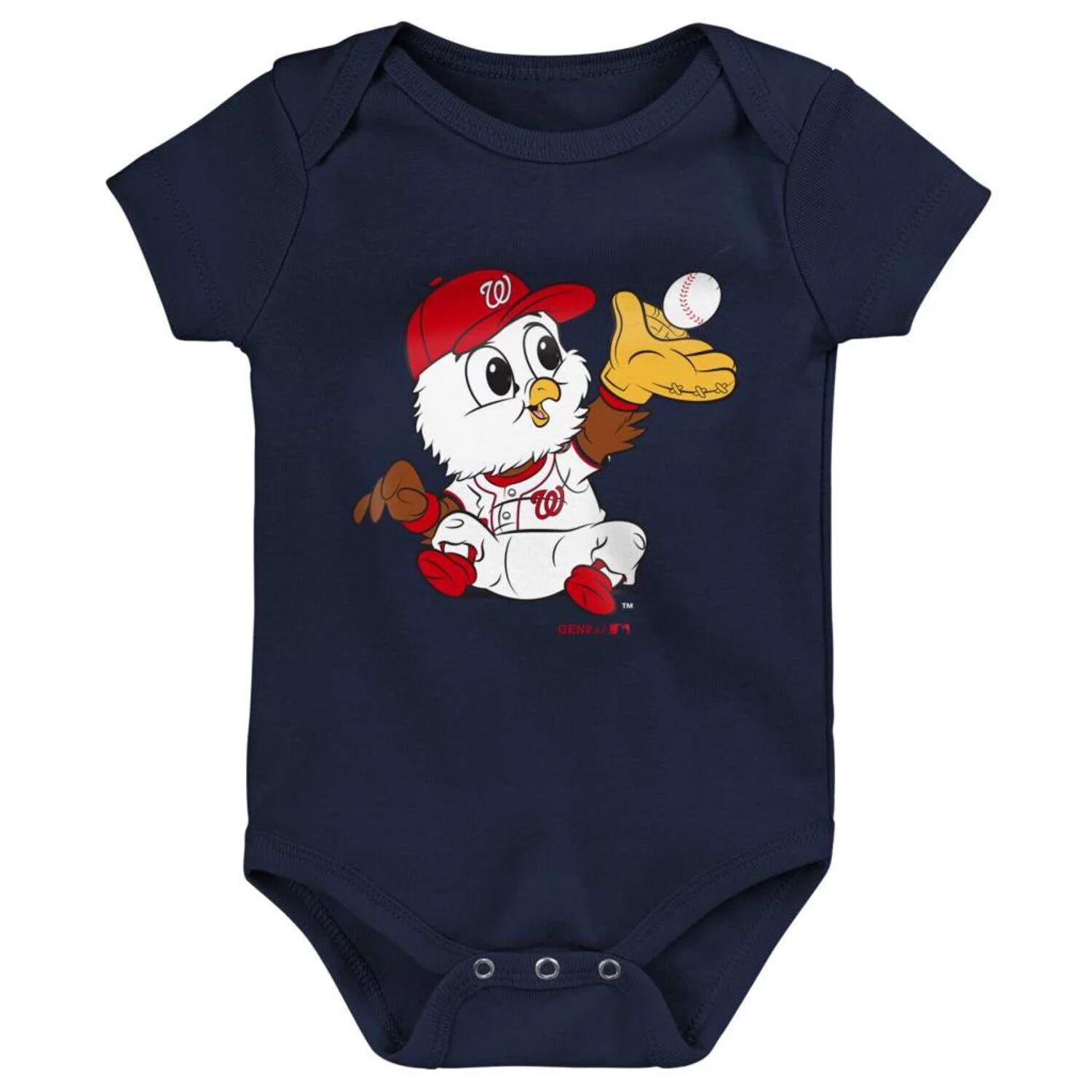 Набор из трех боди Infant красного/темно-синего/серого цвета Washington Nationals Born To Win Outerstuff — фото 3