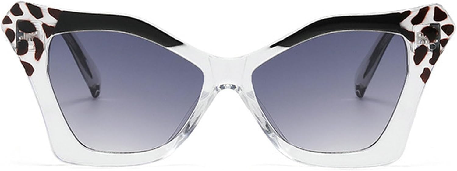 

Крупные солнцезащитные очки «кошачий глаз» для женщин, оправа «бабочка», градиентные солнцезащитные очки 2025, роскошные очки с защитой от УФ-излучения UV400 для женщин mincl, Clear Gray