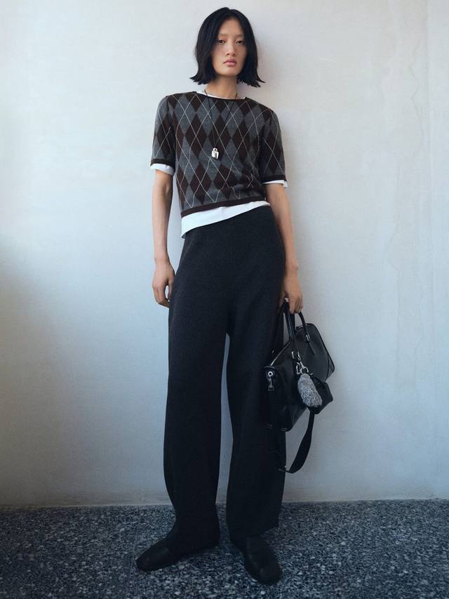 

Топ Rombus Argyle вязка Mango, Grey