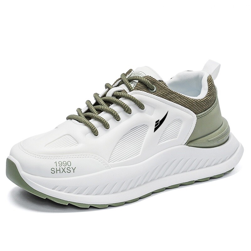 

Кроссовки мужские с низким верхом Kuding, цвет White/Khaki