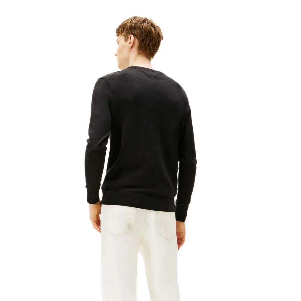 Свитер Tommy Hilfiger Essential с V-образным вырезом, черный — фото 2