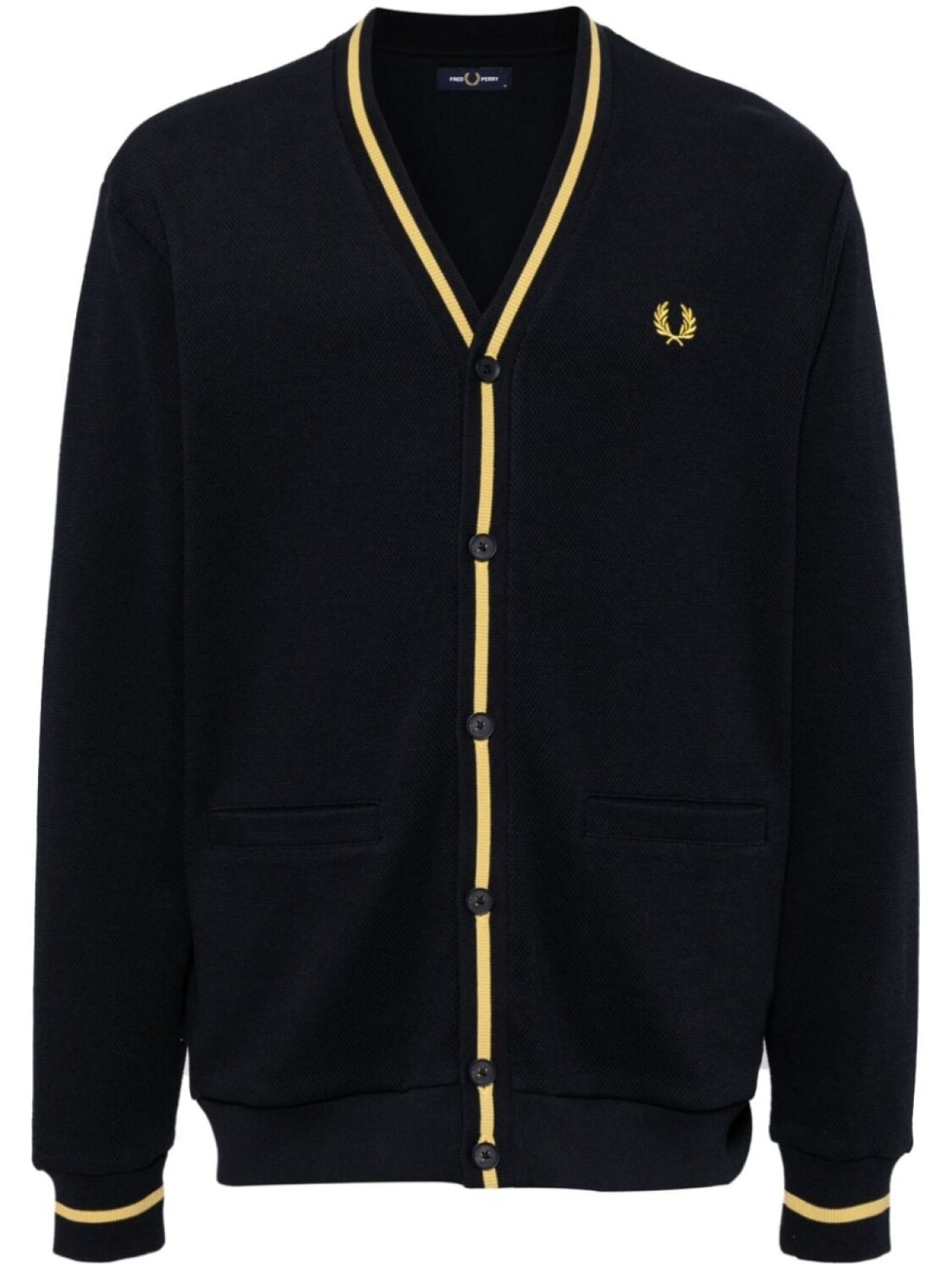 

Fred Perry кардиган на пуговицах с вышитым логотипом, синий