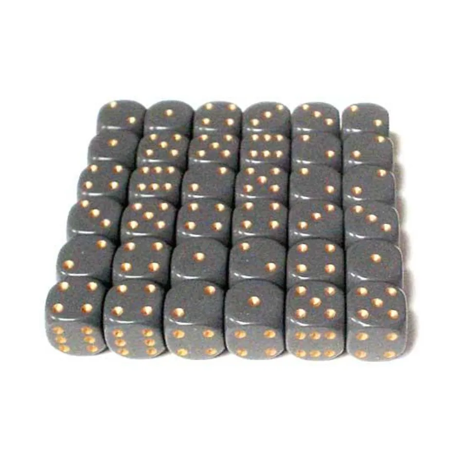 

d6 12 мм Темно-серый с медью (36), Dice - Opaque - d6 12mm (Chessex)