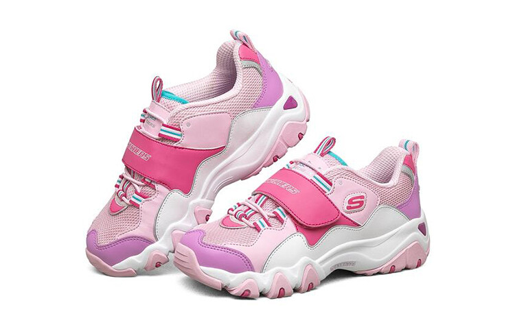 Кроссовки детские серии D"LITES GS Low-top Фиолетовый/розовый/белый Skechers — фото 3