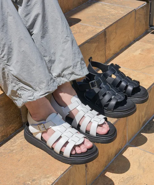Мужские сандалии SHOEHI из искусственной кожи чёрные — фото 3