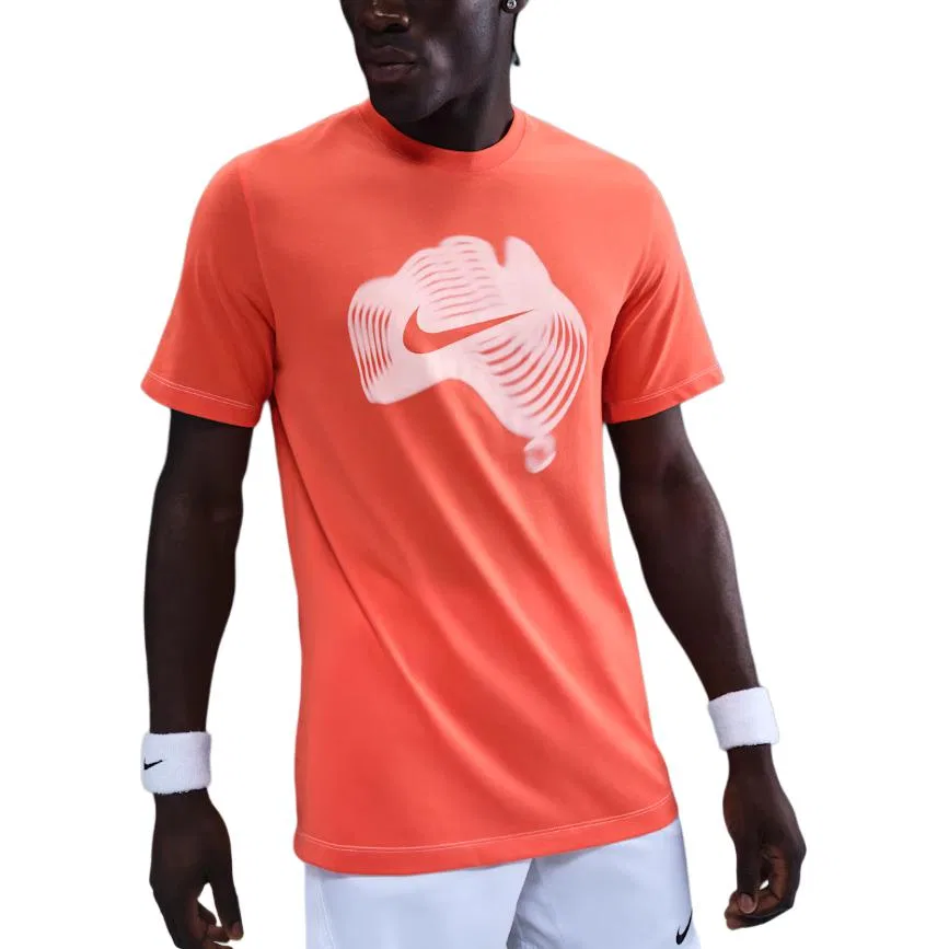 Футболка теннисная NikeCourt Dri-FIT Grass Orange