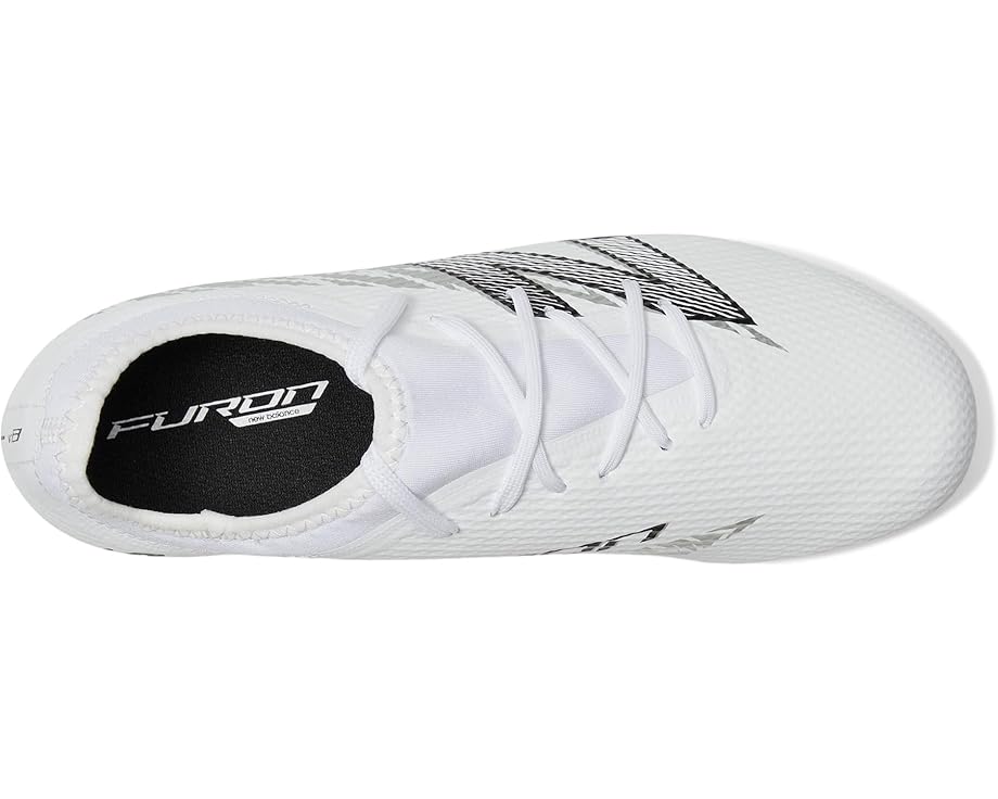 Кроссовки New Balance Kids Furon Team FG V8, цвет White/Metallic Silver/Black — фото 2
