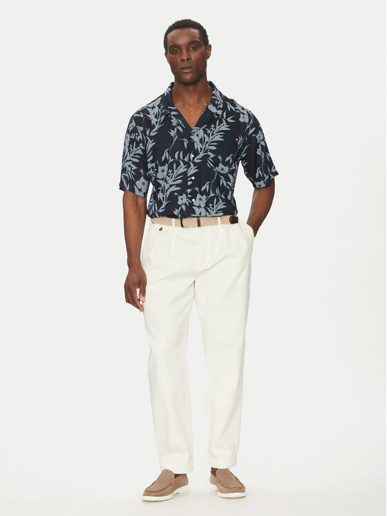 Рубашка обычного кроя Bowling Shirt Print UM0UM03227 Tommy Hilfiger, синий — фото 2