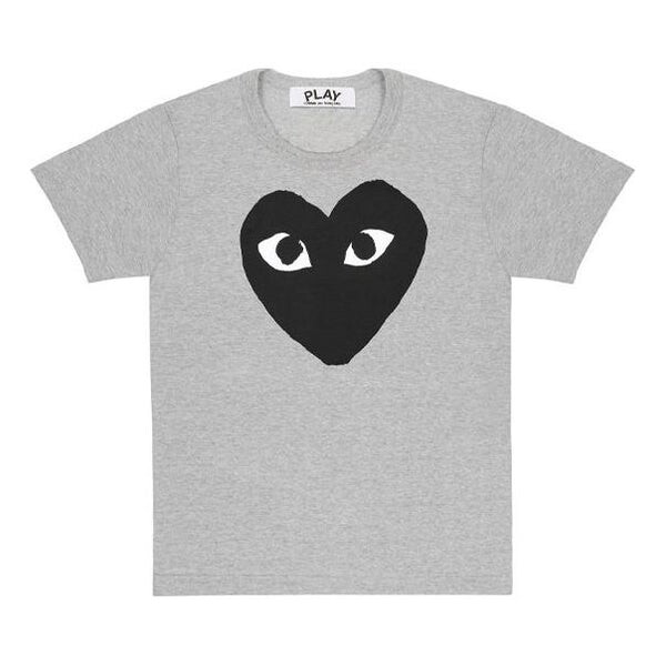 

Футболка heart logo tee 'grey black' Comme Des Garcons Play, серый