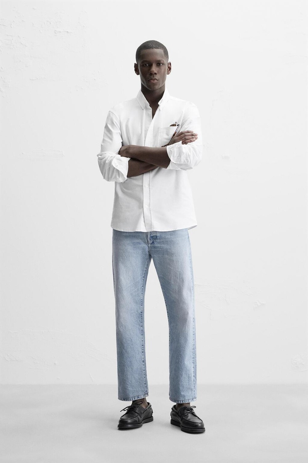 

Рубашка оксфорд ZARA, белый