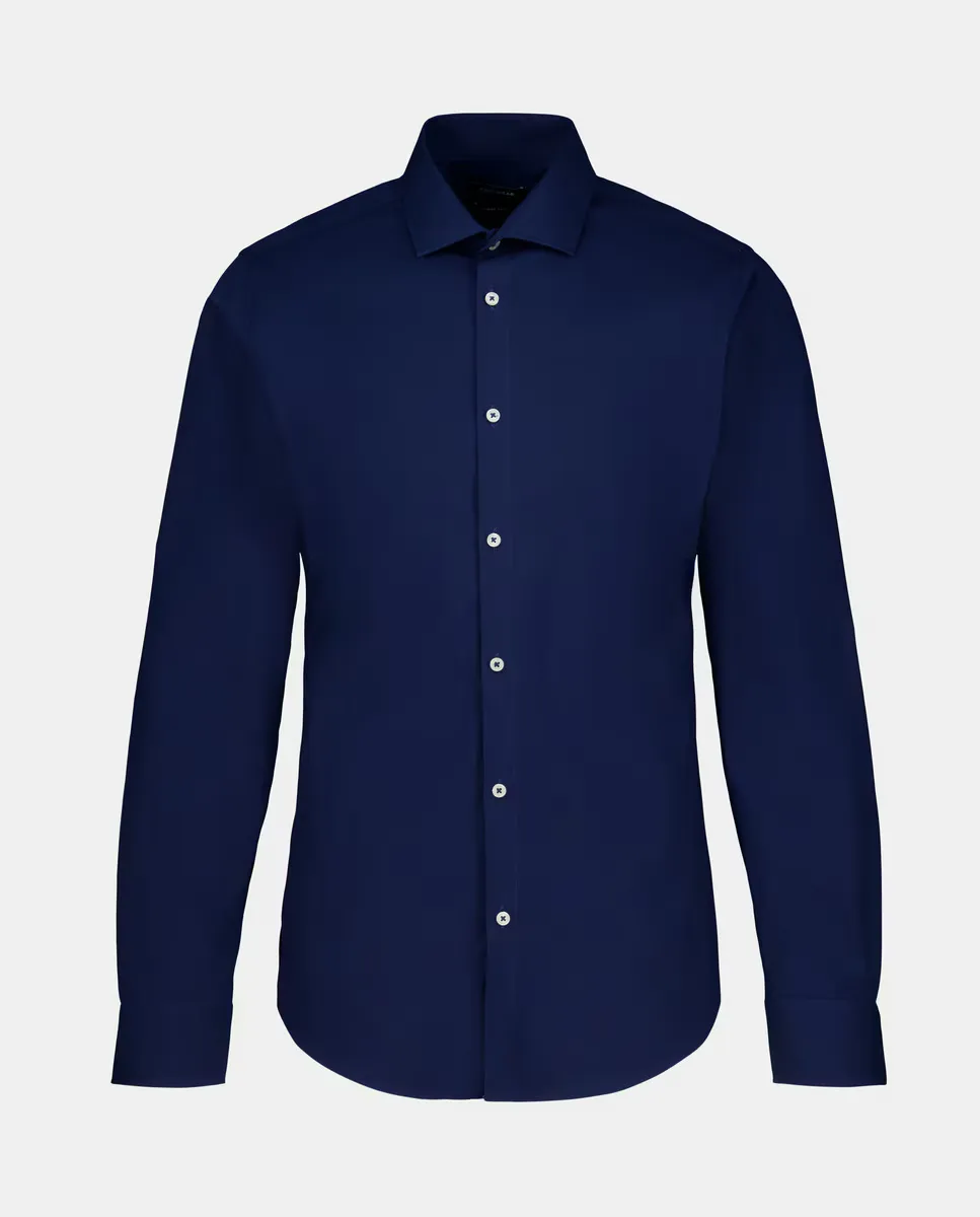 

Очень эластичная однотонная мужская рубашка Easy Wear, темно-синий