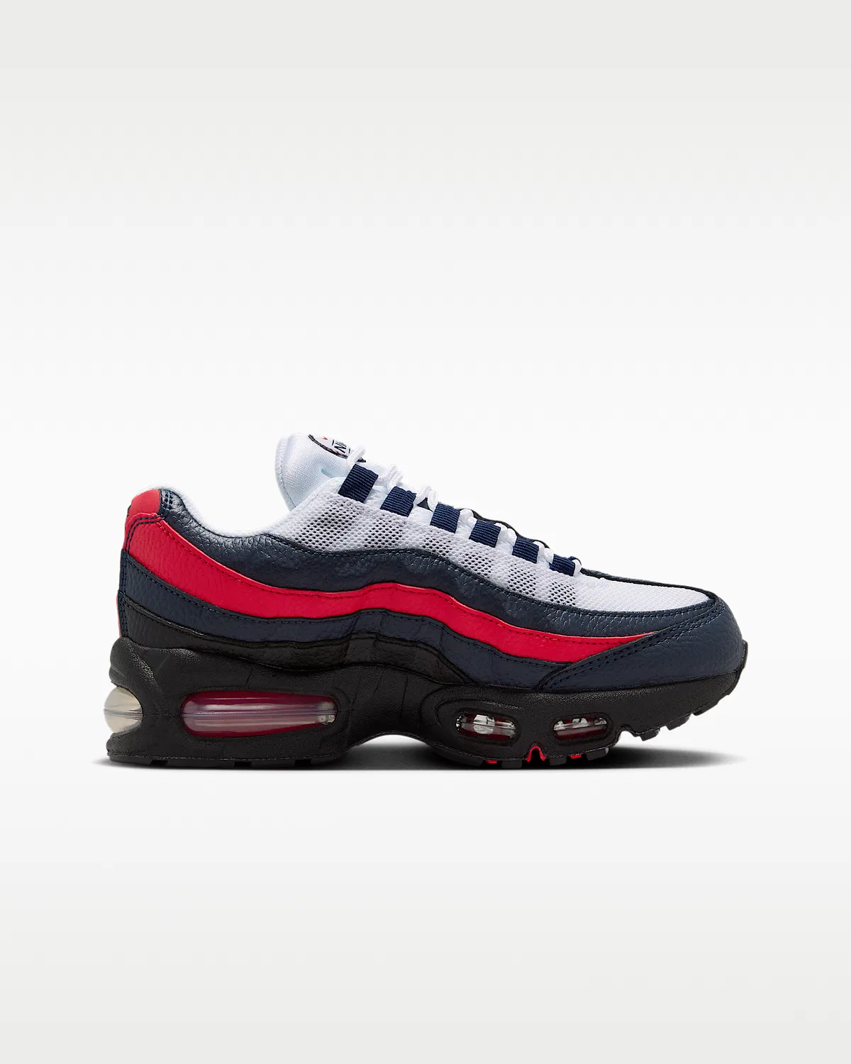 Детские кроссовки Nike Air Max 95 "Big Bubble" LTR SE, Obsidian/Challenge Red/White/Metallic Gold — фото 3