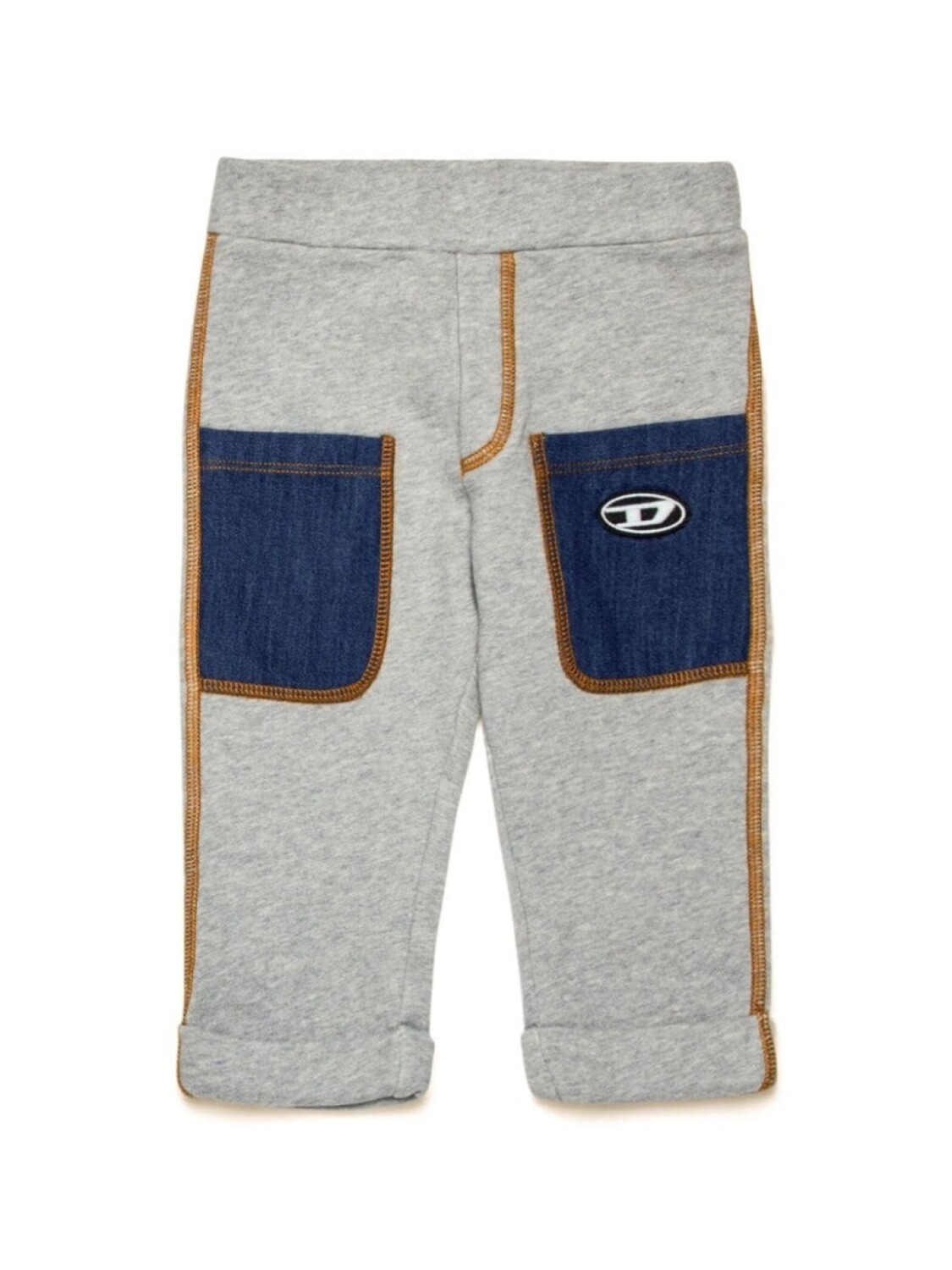 

Diesel Kids спортивные брюки с вышитым логотипом, серый