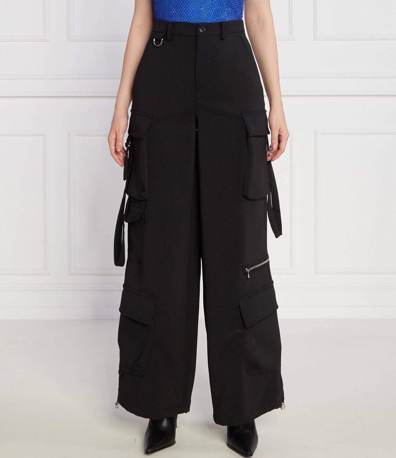 

Брюки Patrizia Pepe cargo Loose fit, черный
