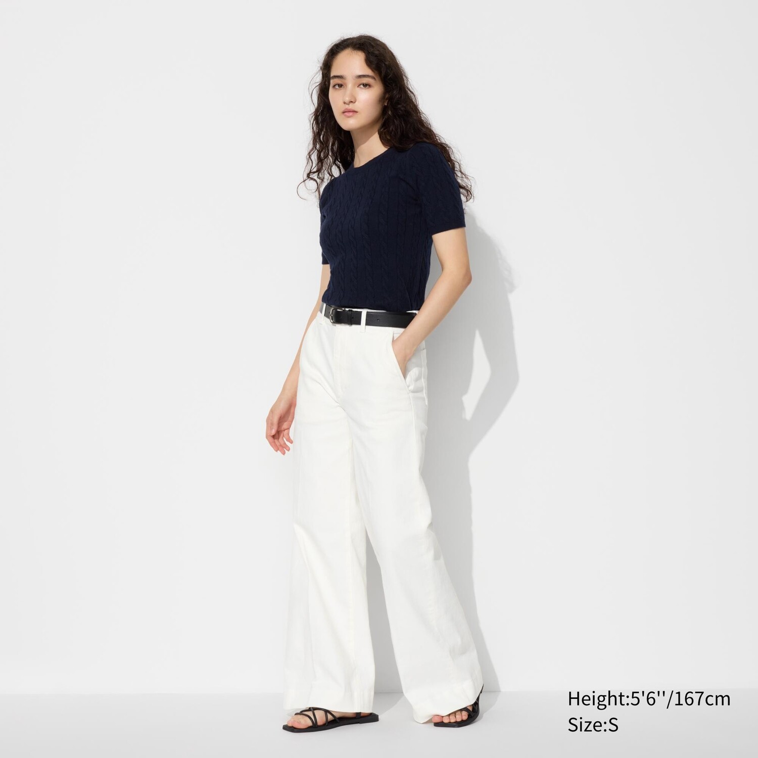 

Широкие джинсы UNIQLO, белый