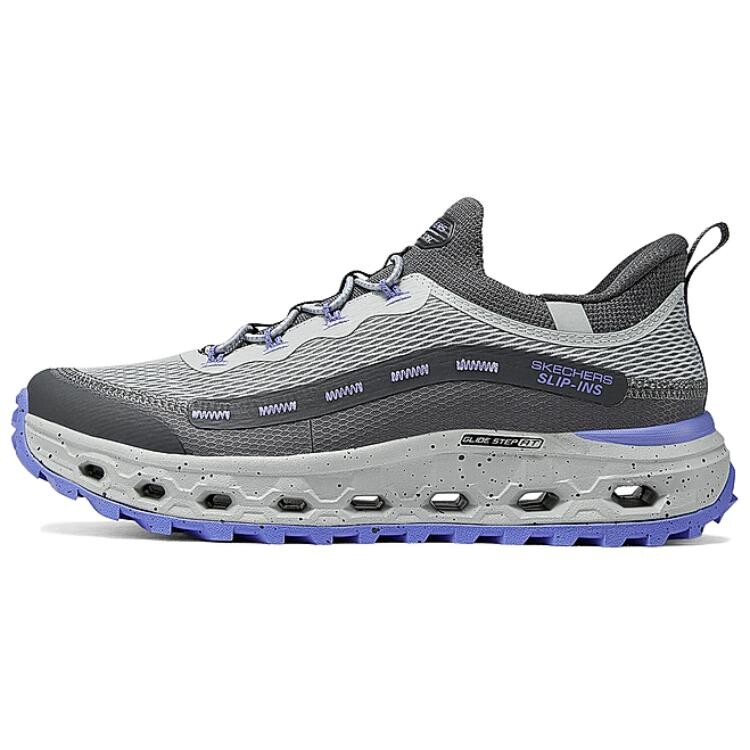 

Кроссовки женские Slip Ins с низким верхом серые/фиолетовые Skechers