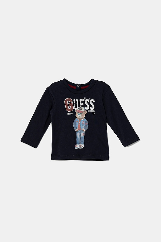 

Детская хлопковая водолазка Guess, темно-синий
