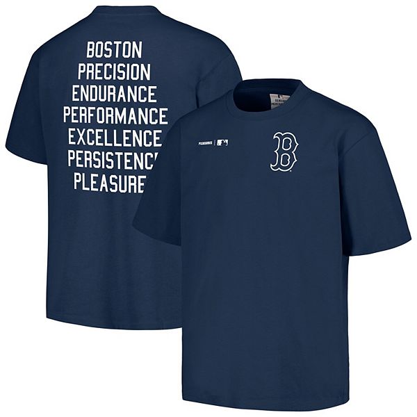 

Футболка мужская pleasures navy boston red sox precision Unbranded
