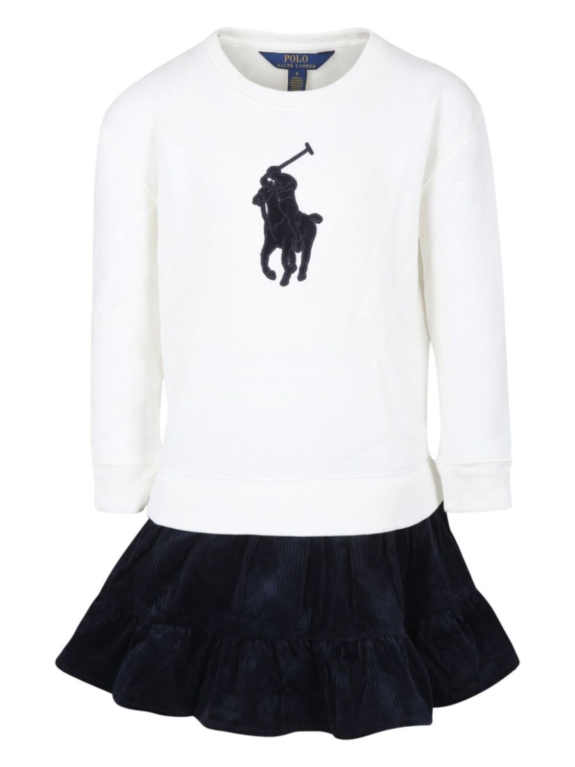 

Ralph Lauren Kids платье из хлопковой смеси с аппликацией-логотипом, белый