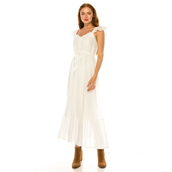 

Женское платье макси с вышивкой Penelope Rose, Antique White