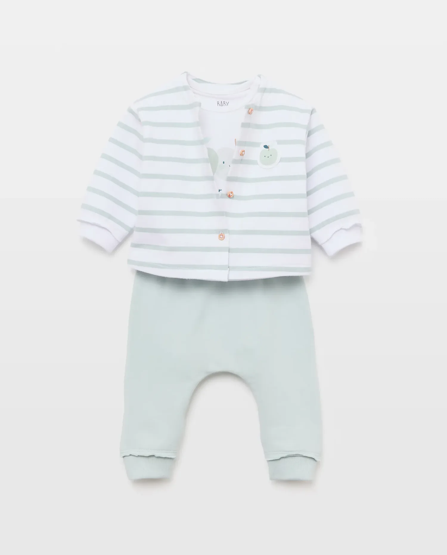 Набор из трех плюшевых изделий в полоску для малышей Baby El Corte Inglés, зеленый