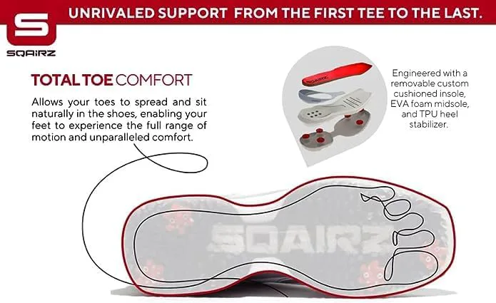 

Мужские спортивные гольф-кроссовки SQAIRZ Speed Mesh, разработаны для равновесия и производительности, сменные шипы, дышащие, белый/синий