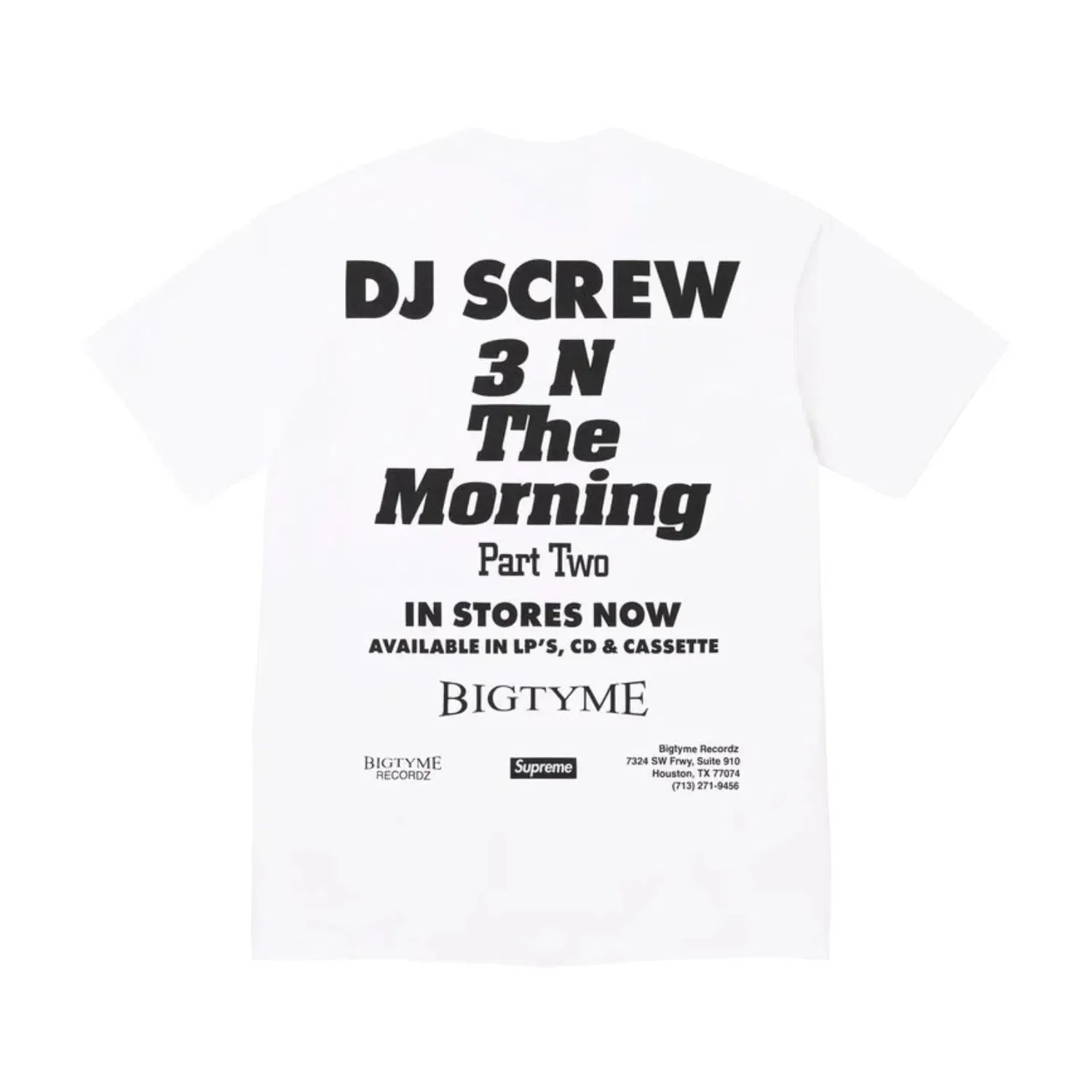 Футболка Supreme x DJ Screw SS26 SUC, белая, SUP-SS26-147-WHT — фото 2