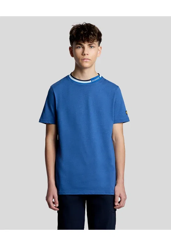 Футболка Lyle & Scott Ss Tipped Logo T-Shirt Basic T-Shirt, темно-васильковый — фото 2
