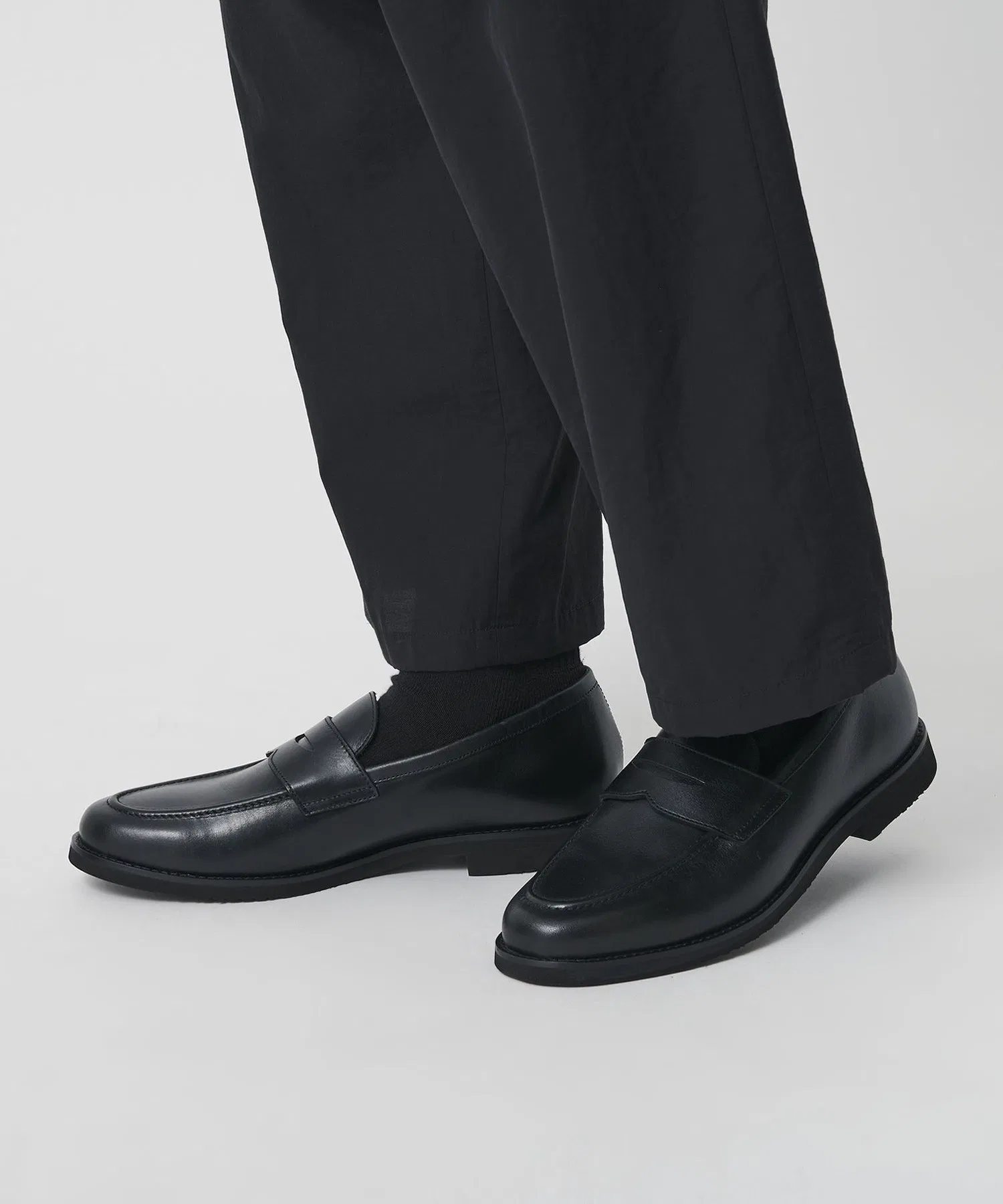 Мужские кожаные лоферы BEAUTY&YOUTH UNITED ARROWS “all time shoes” чёрные — фото 3