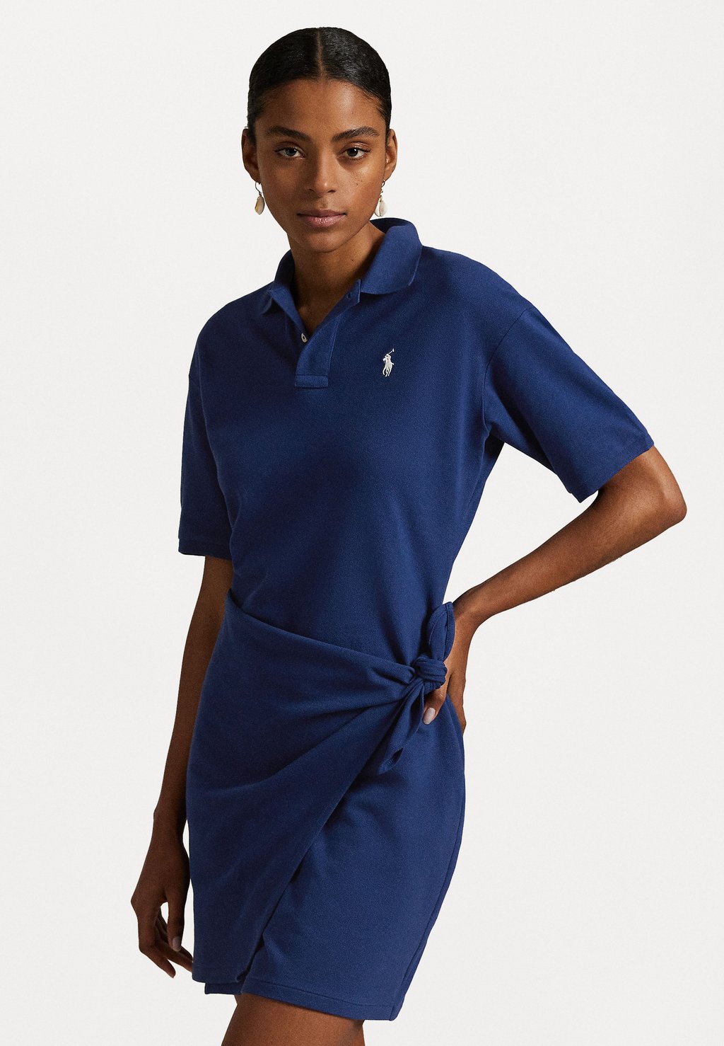 

Платье-рубашка COTTON POLO WRAP DRESS Polo Ralph Lauren, синий