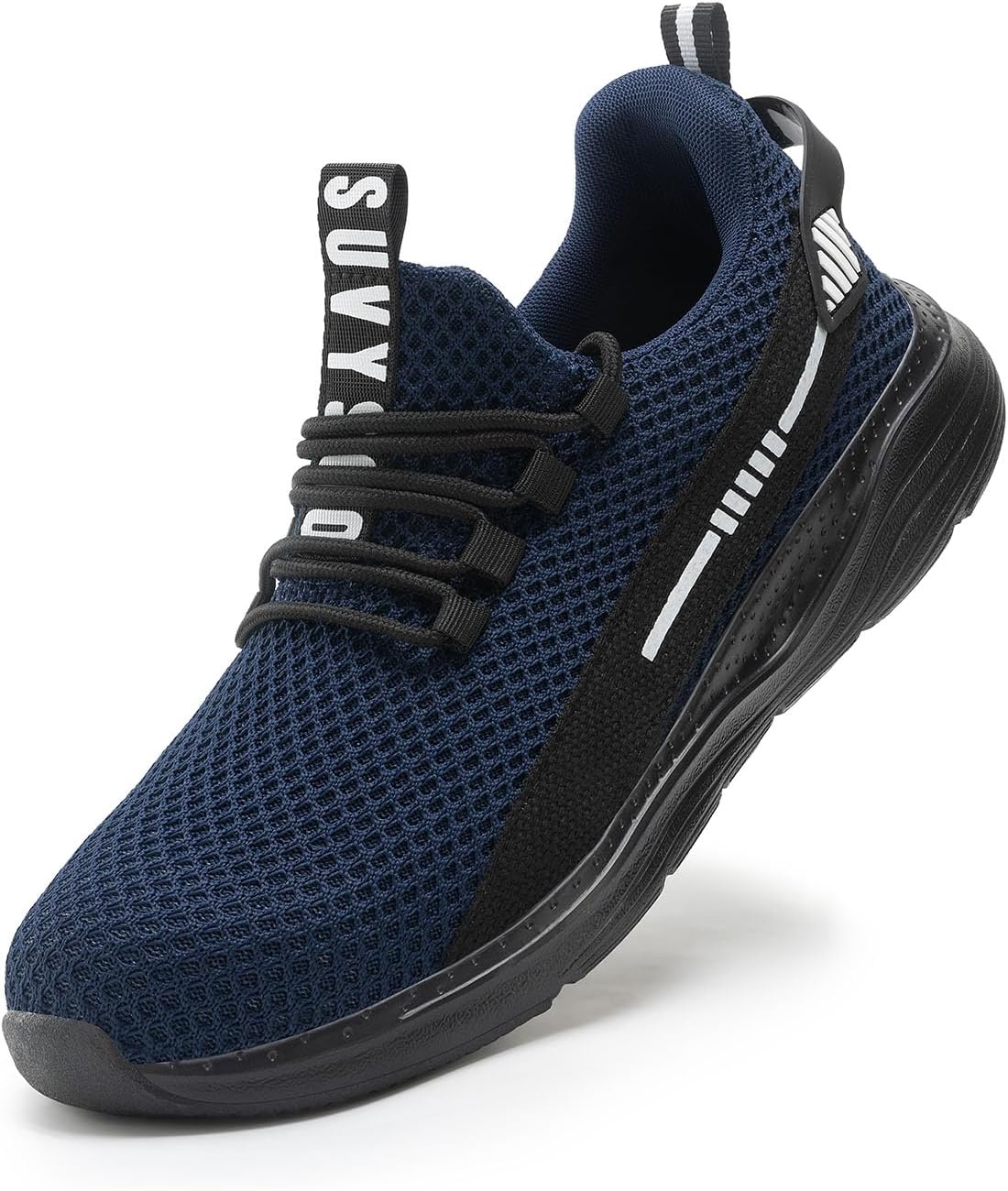 

Мужская обувь с стальным носком, защита от проколов, удобные кроссовки, легкие, дышащие, противоскользящие строительные туфли Suvysoo, синий