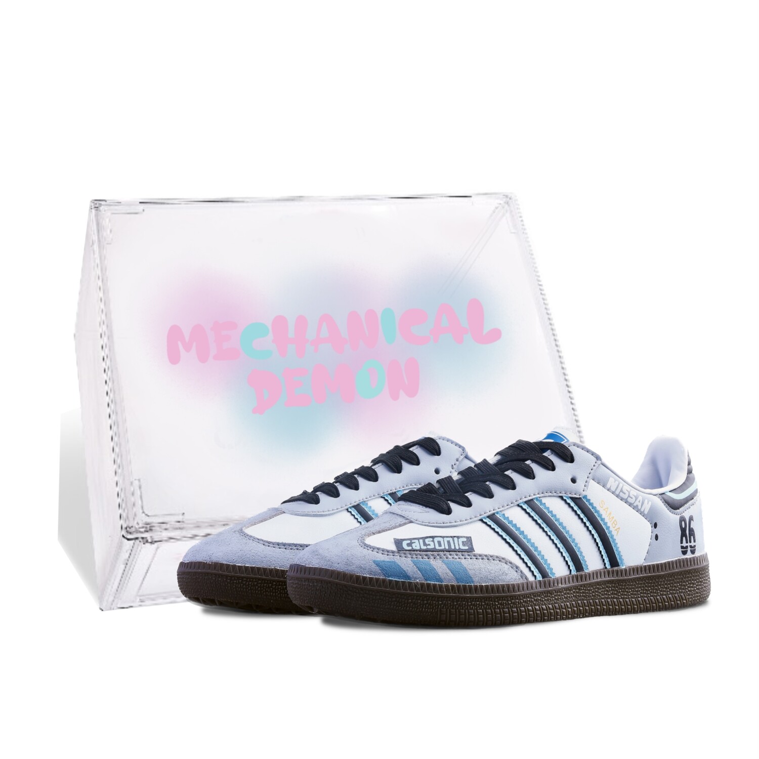 

Кроссовки adidas originals Samba Series Skateboarding Shoes Unisex Low-top Blue/gray, светло-серый