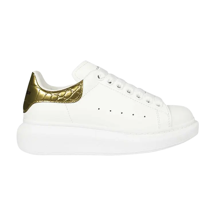 

Кроссовки Alexander McQueen Alexander McQueen Oversized Sneaker 'Gold Crocodile', белый