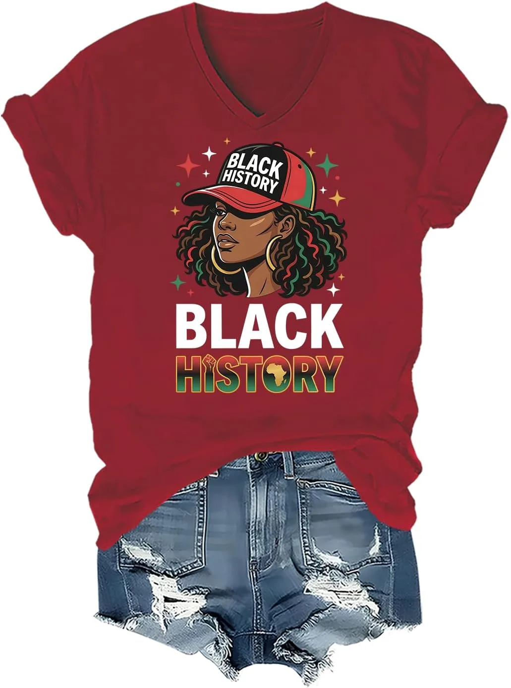 

Футболка Black History с принтом African Heritage Jiarenyouyue