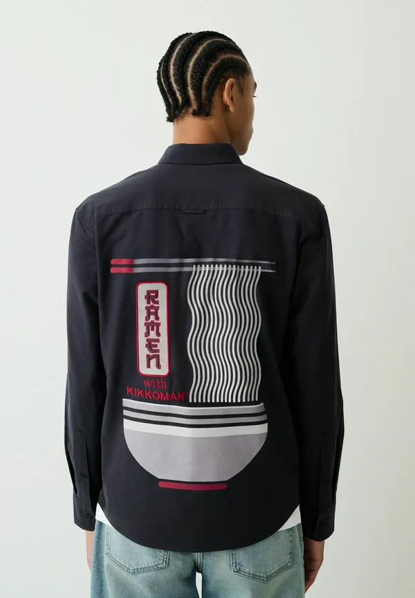 Рубашка с длинным рукавом в стиле оксфорд, стандартного кроя. Next, Charcoal Grey Ramen