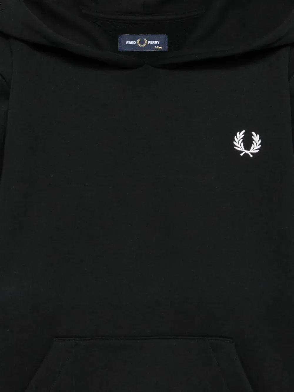 Толстовка с вышитым венком из лавра Fred Perry Kids, черный — фото 3