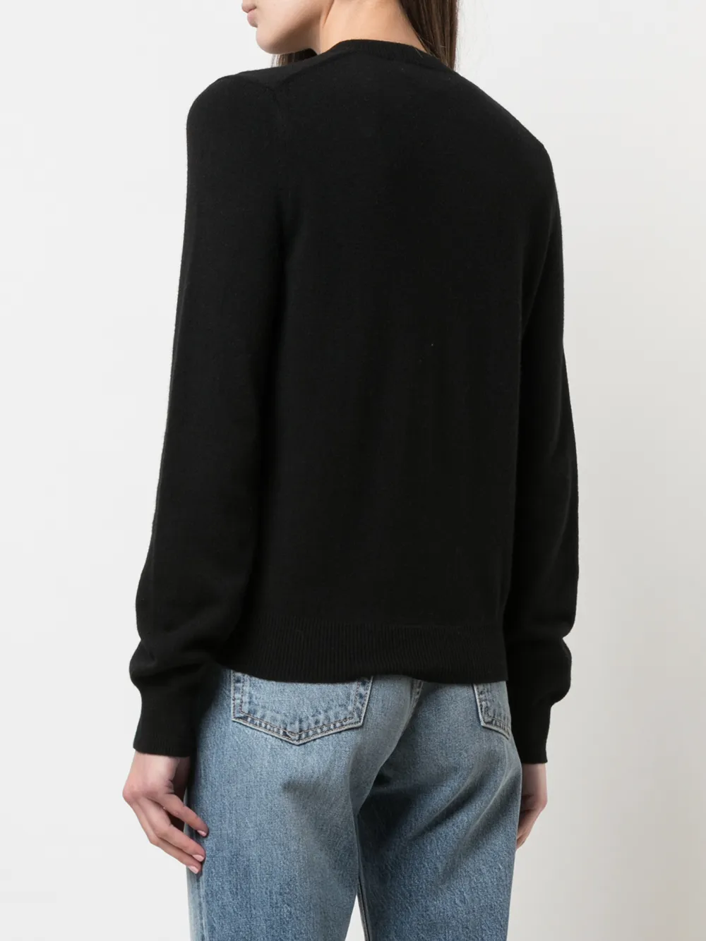 Трикотажный кардиган с нашивками Comme Des Garçons Play, черный — фото 4