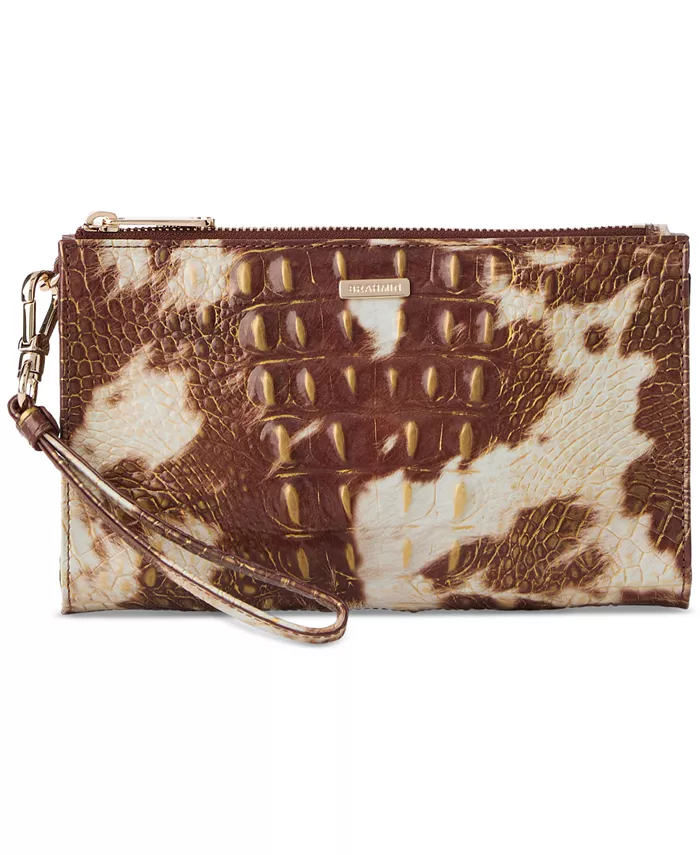 

Кожаный клатч Daisy Melbourne с тиснением Brahmin, белый