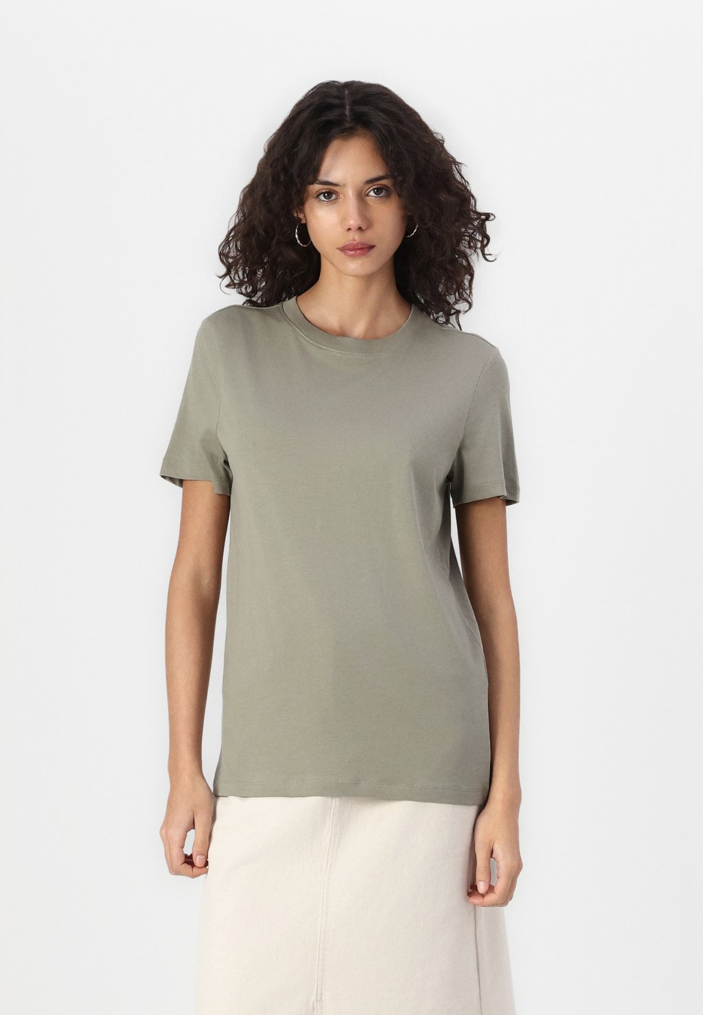 

Базовая футболка SLFMYESSENTIAL O NECK TEE Selected Femme, оливковый