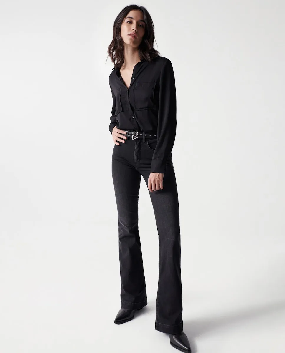 

Расклешенные женские джинсы Faith Push In Flare Salsa Jeans, черный
