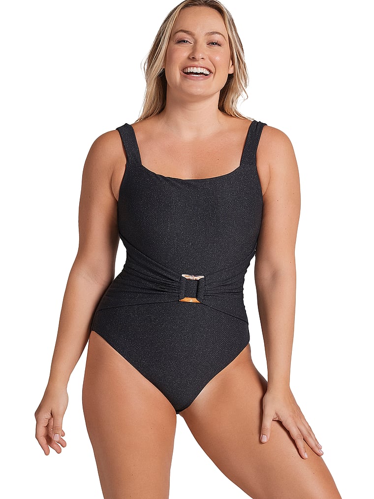 

Слитный купальник с поясом и моделирующим эффектом Leonisa Shapewear, черный
