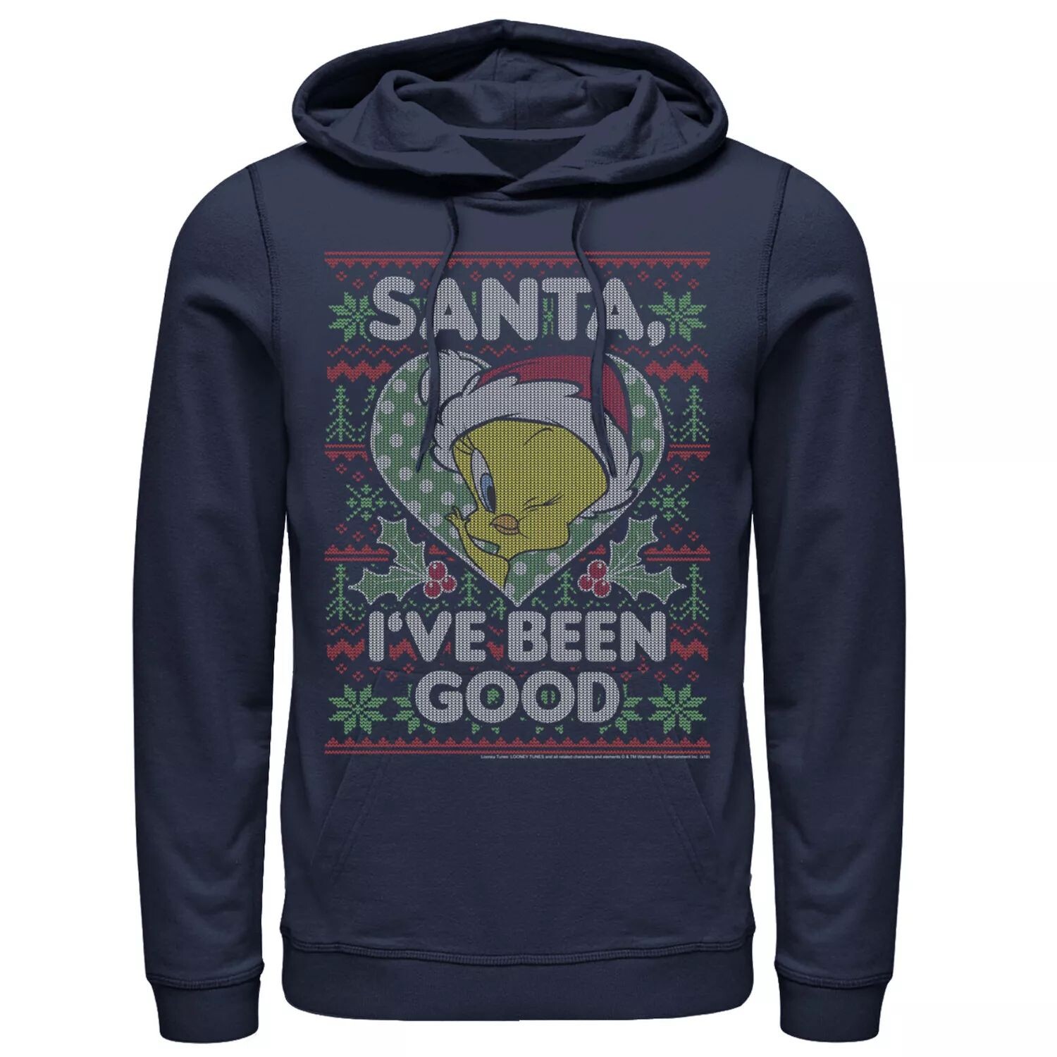 

Мужская толстовка с капюшоном Looney Tunes Christmas Tweety Santa I've Been Good Licensed Character