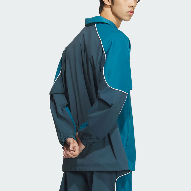 Куртка мужская с тремя полосками, цвет натуральный зеленый Adidas Originals, зеленый — фото 3