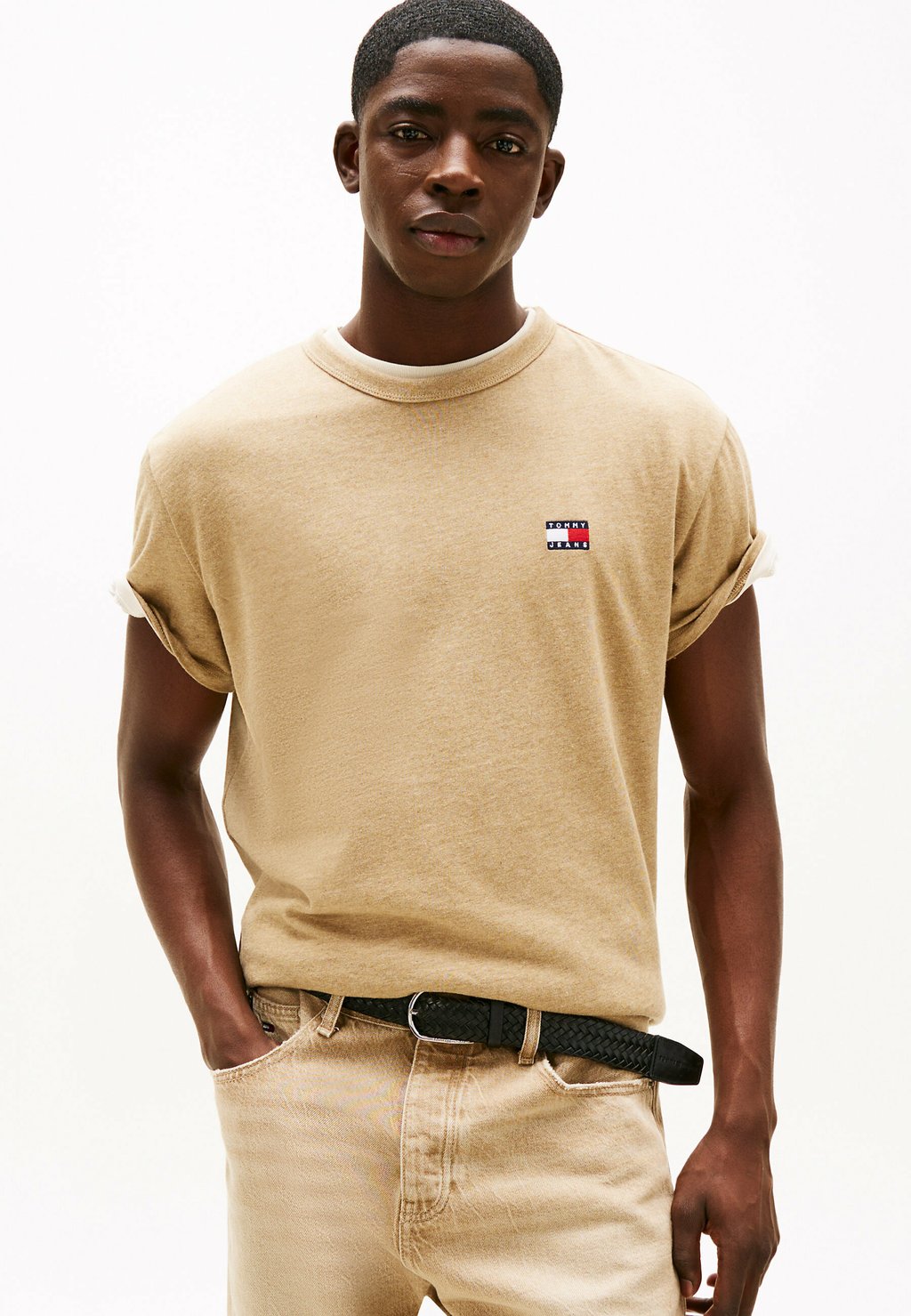 

Базовая футболка BADGE TEE Tommy Jeans, светло-коричневый